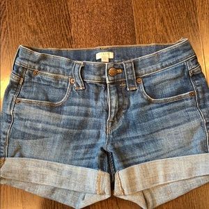 Cuffed Jean shorts